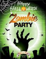 Happy Halloween Zombie Party Coloring Book