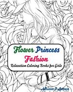 Fashion Flower Princess Coloring Books for Girls Relaxation