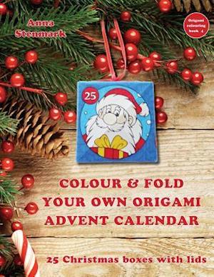 Colour & fold your own origami advent calendar - 25 Christmas boxes with lids