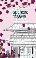 Japanese Artwork and Designs Coloring Book for Adults Travel Edition