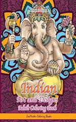 Indian Art and Designs Adult Coloring Book Travel Size