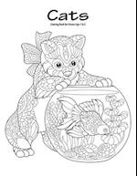 Cats Coloring Book for Grown-Ups 1 & 2