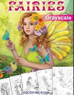 Fairies. Grayscale Coloring Book