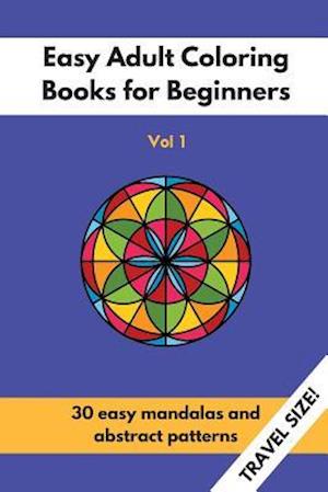 Travel Size Easy Adult Coloring Books for Beginners Vol. 1