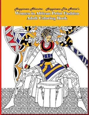 Women in African Print Fashion Adult Coloring Book