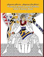 Women in African Print Fashion Adult Coloring Book