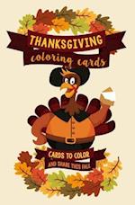 Thanksgiving Coloring Cards