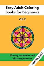 Travel Size Easy Adult Coloring Books for Beginners Vol. 2