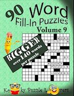 Word Fill-In Puzzles, Volume 9, Over 140 Words Per Puzzle