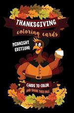Thanksgiving Coloring Cards