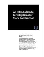 An Introduction to Investigations for Stone Construction
