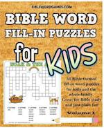 Bible Word Fill-In Puzzles for Kids Vol.1