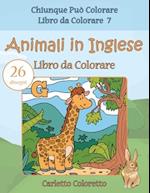 Animali in Inglese Libro Da Colorare