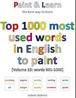 Top 1000 Most Used Words in English to Paint (Volume 10