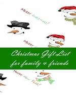 Christmas Gift List for Family & Friends