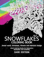 Snowflakes Coloring Book Dark Edition Vol.2