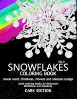 Snowflakes Coloring Book Dark Edition Vol.3