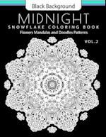 Snowflake Coloring Book Midnight Edition Vol.2