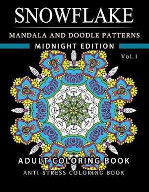 Snowflake Mandala and Doodle Pattern Coloring Book Midnight Edition Vol.1