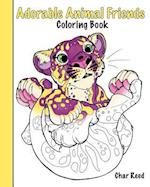 Adorable Animal Friends Coloring Book