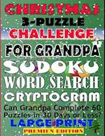 Christmas 3-Puzzle Challenge for Grandpa