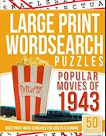 Large Print Wordsearches Puzzles Popular Movies of 1943