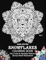 Snowflake Coloring Book Dark Edition Vol.1