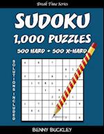 Sudoku Puzzle Book, 1,000 Puzzles, 500 Hard and 500 Extra Hard, Solutions Includ