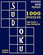 1,000 Sudoku Puzzles, 500 Easy and 500 Medium