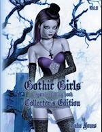 Gothic Girls Grayscale Coloring Book