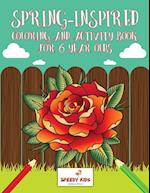 Spring-Inspired Coloring and Activity Book for 6 Year Olds