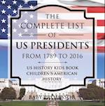 Complete List of US Presidents from 1789 to 2016 - US History Kids Book | Children's American History