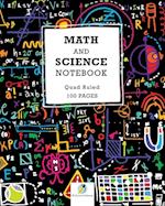 Math and Science Notebook Quad Ruled 100 Pages