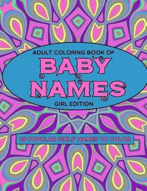 Adult Coloring Book of Baby Names
