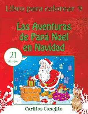 Libro Para Colorear Las Aventuras de Papa Noel En Navidad