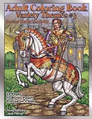 Adult Coloring Book Variety Themes #3