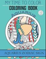 Aquarius Zodiac Sign - Adult Coloring Book