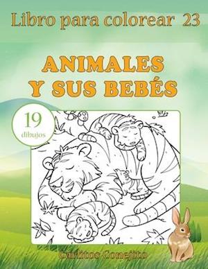 Libro Para Colorear Animales y Sus Bebes