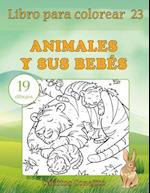 Libro Para Colorear Animales y Sus Bebes