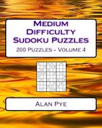 Medium Difficulty Sudoku Puzzles Volume 4