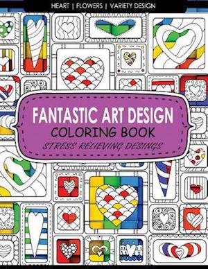 Fantastic Art Design Coloring Books [Heart, Flowers, Variety Design]