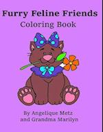 Furry Feline Friends Coloring Book