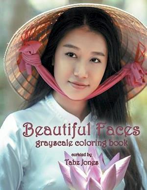 Beautiful Faces Grayscale Coloring Book