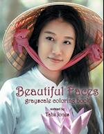 Beautiful Faces Grayscale Coloring Book