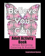 Adult Activity Book Inspirational Quotes