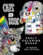 Cats and Dogs Adult Coloring Books