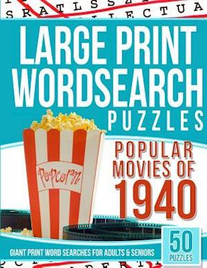 Large Print Wordsearches Puzzles Popular Movies of 1940