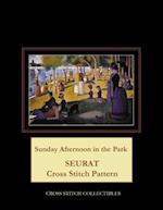 Sunday Afternoon in the Park: Seurat cross stitch 