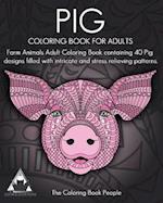 Pig Coloring Book for Adults