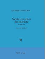 Sonata in a Minor for Solo Flute Without Bass Wq 132 (H 562) (Mdb Urtext)